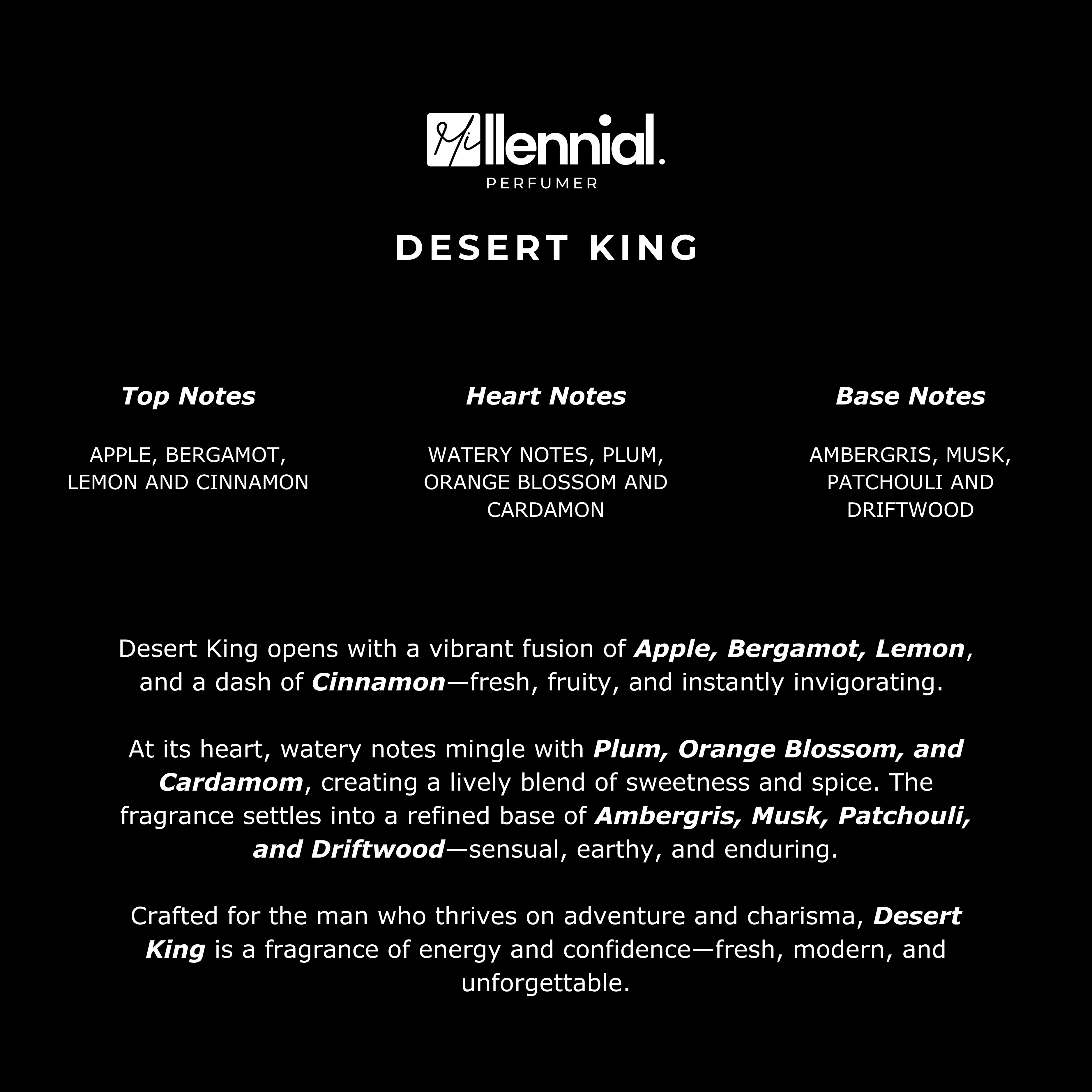 Millennial Perfumer™ – Desert King | Rasassi Hawas Type (Profile Match) | Fresh Aquatic Woody | The Essence of Strength & Elegance - Image 6