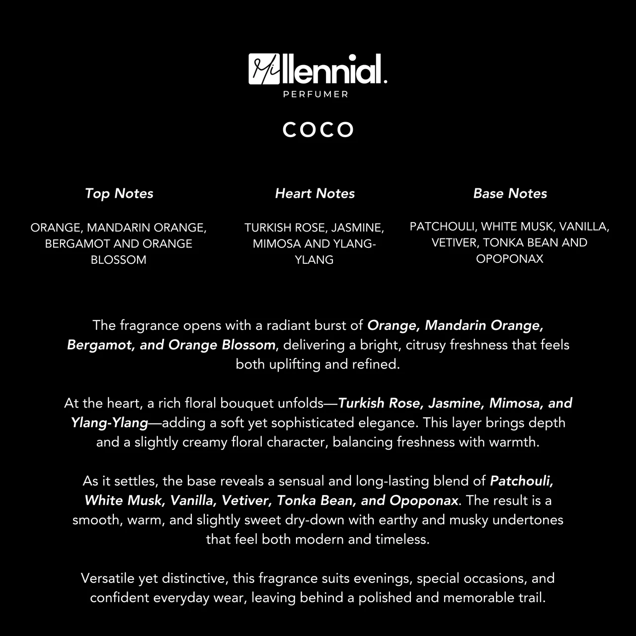 Millennial Perfumer™ – Coco | Coco Mademoiselle Type (Profile Matches) | Fresh Citrus, Elegant Florals & Warm Vanilla Patchouli | Modern Feminine Signature - Image 6