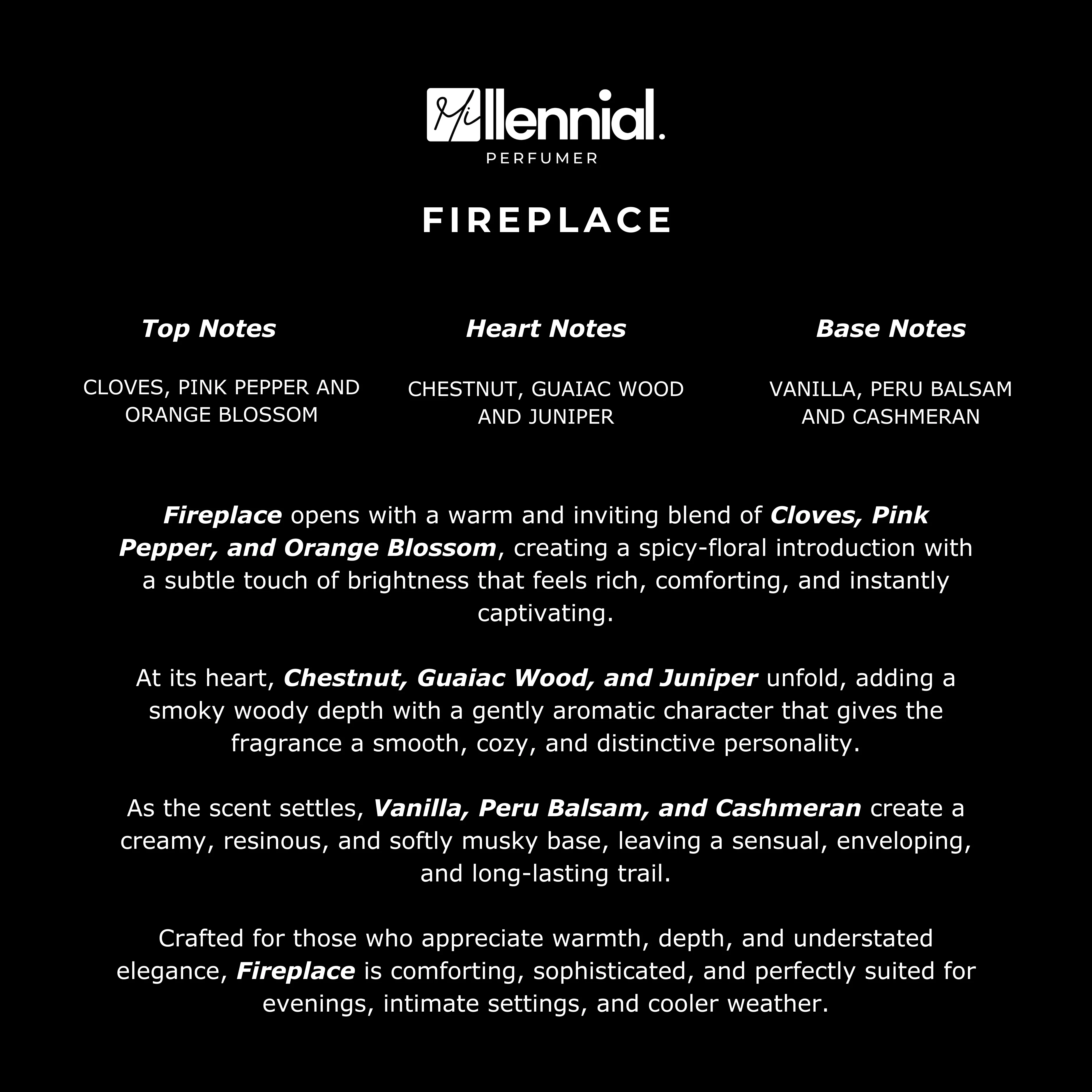 Millennial Perfumer™ – Fireplace | By the Fireplace Type (Profile Match) | Warm Spices, Smoky Woods & Creamy Vanilla | Cozy Firelit Elegance - Image 6