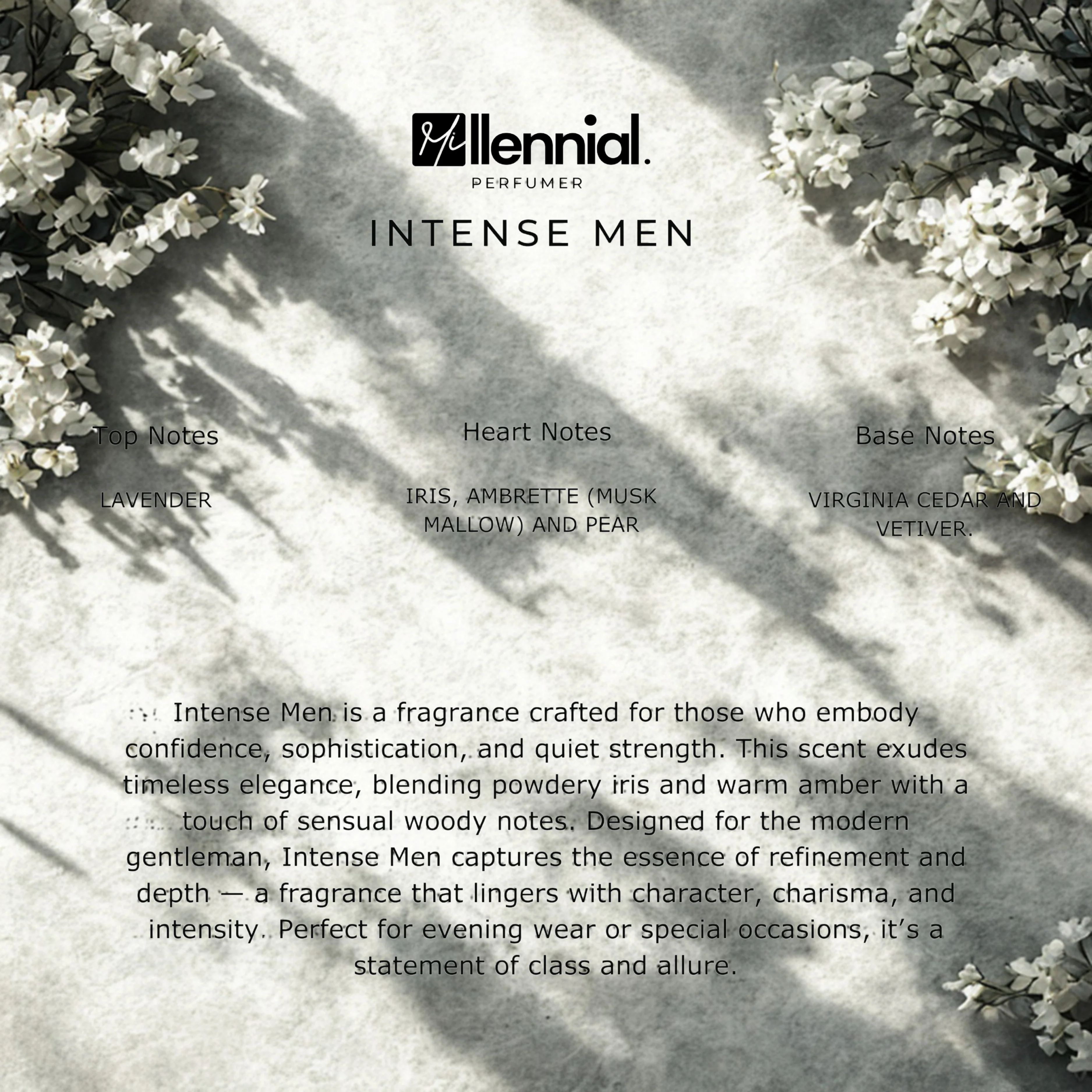 Millennial Perfumer™ – Intense Men | Diur Homme Intense Type (Profile Match) | Elegant Woody Floral Musk | Sophisticated Warm & Long-Lasting - Image 6