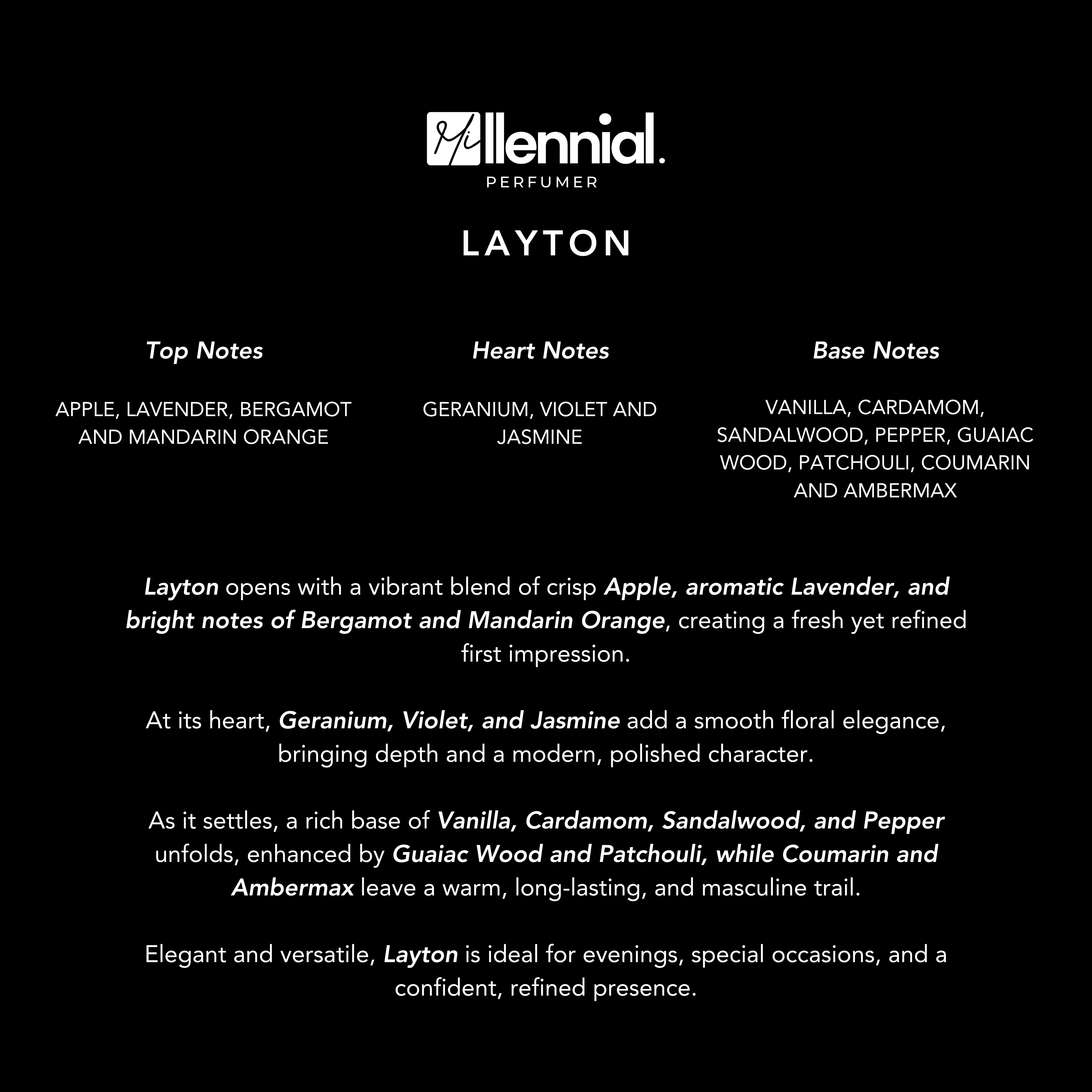 Millennial Perfumer™ – Layton | PDM's Layton Type (Profile Match) | Fresh Apple, Aromatic Lavender & Creamy Vanilla Woods | Elegant Signature Warmth - Image 6