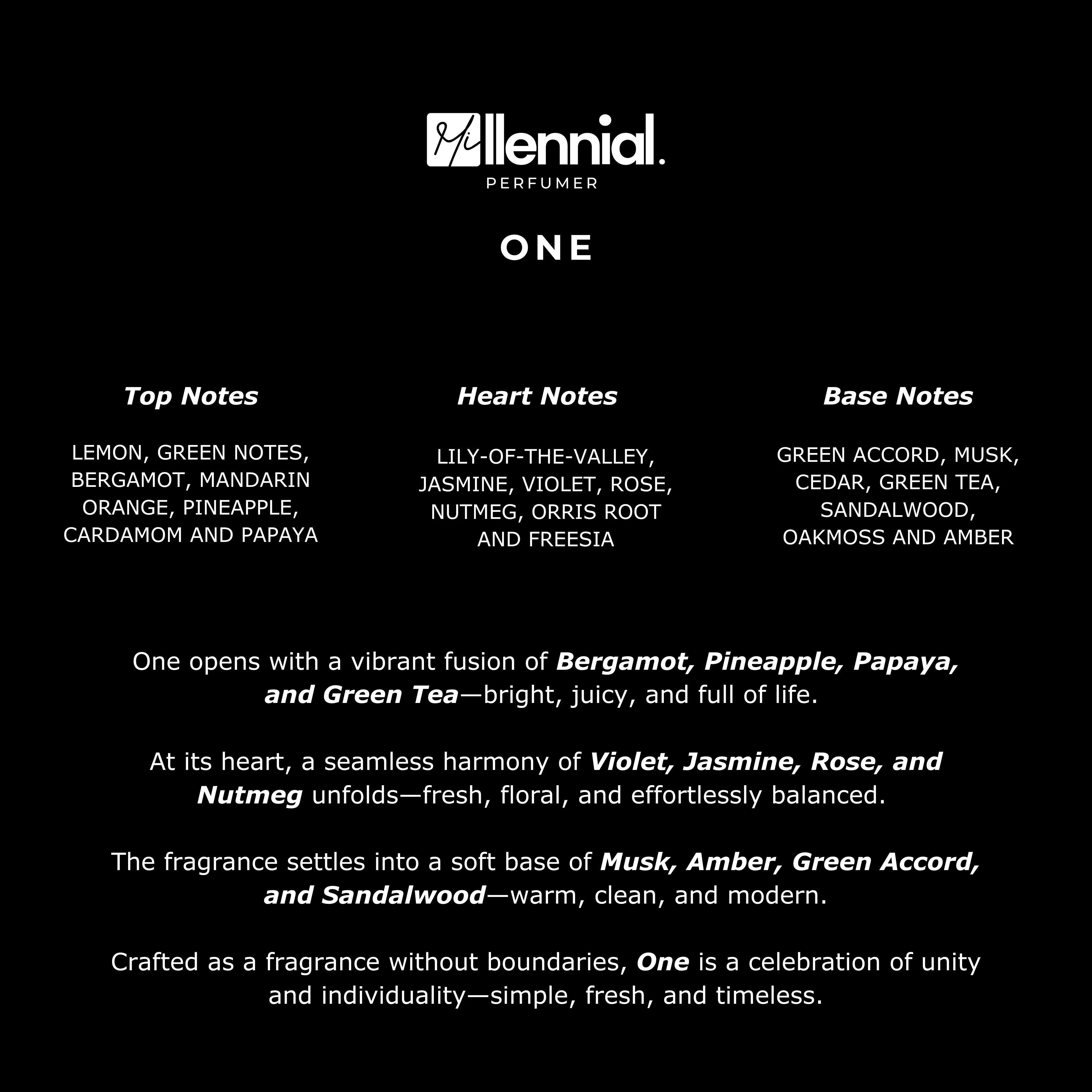 Millennial Perfumer™ – One | CKs One Type (Profile Match) | Unisex Fresh Citrus Aromatic | Iconic Fresh Unisex Classic - Image 6