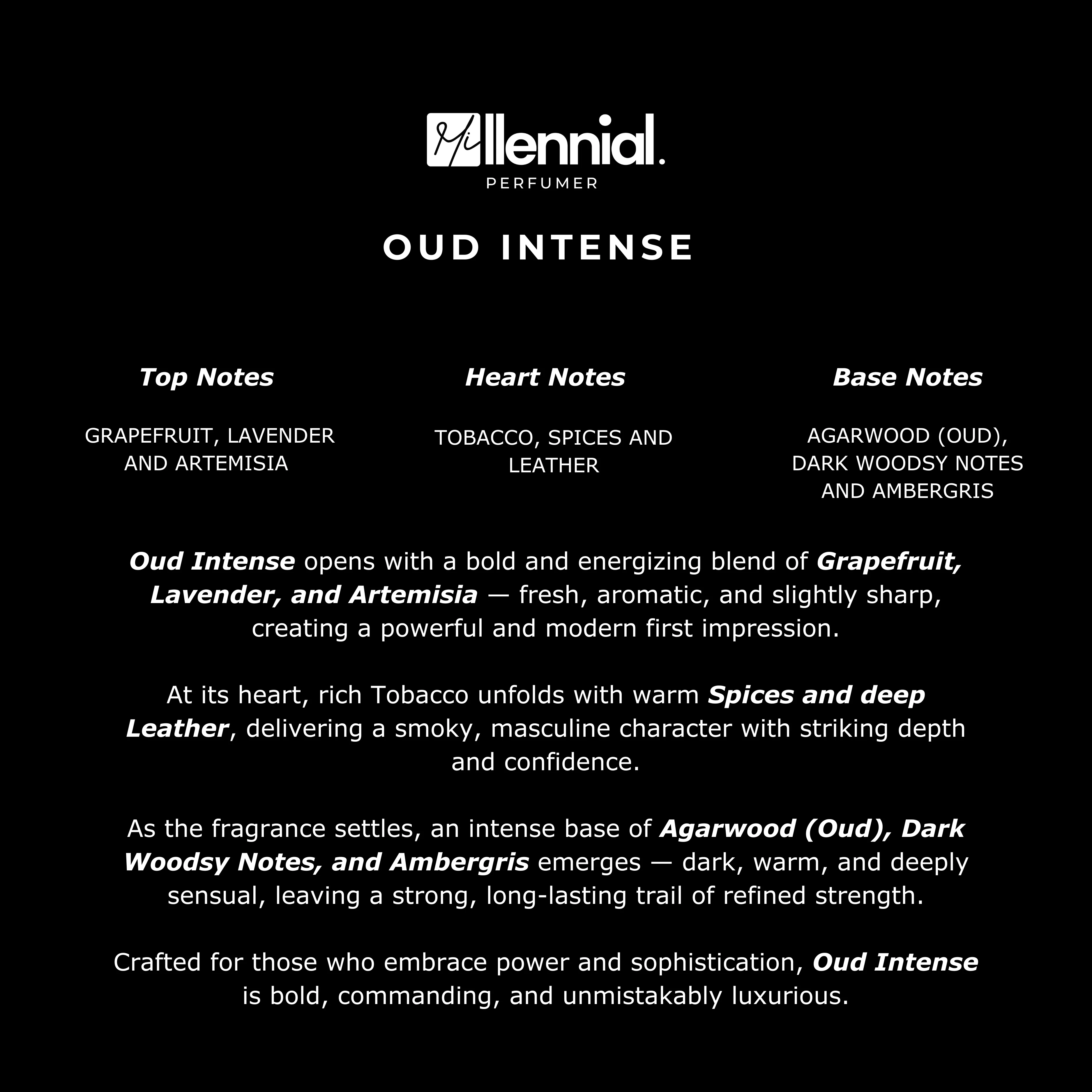 Millennial Perfumer™ – Oud Intense | Choppaard Oud Malaki Type (Profile Match) | Dark Oud & Leather | Deep Luxury Statement - Image 6