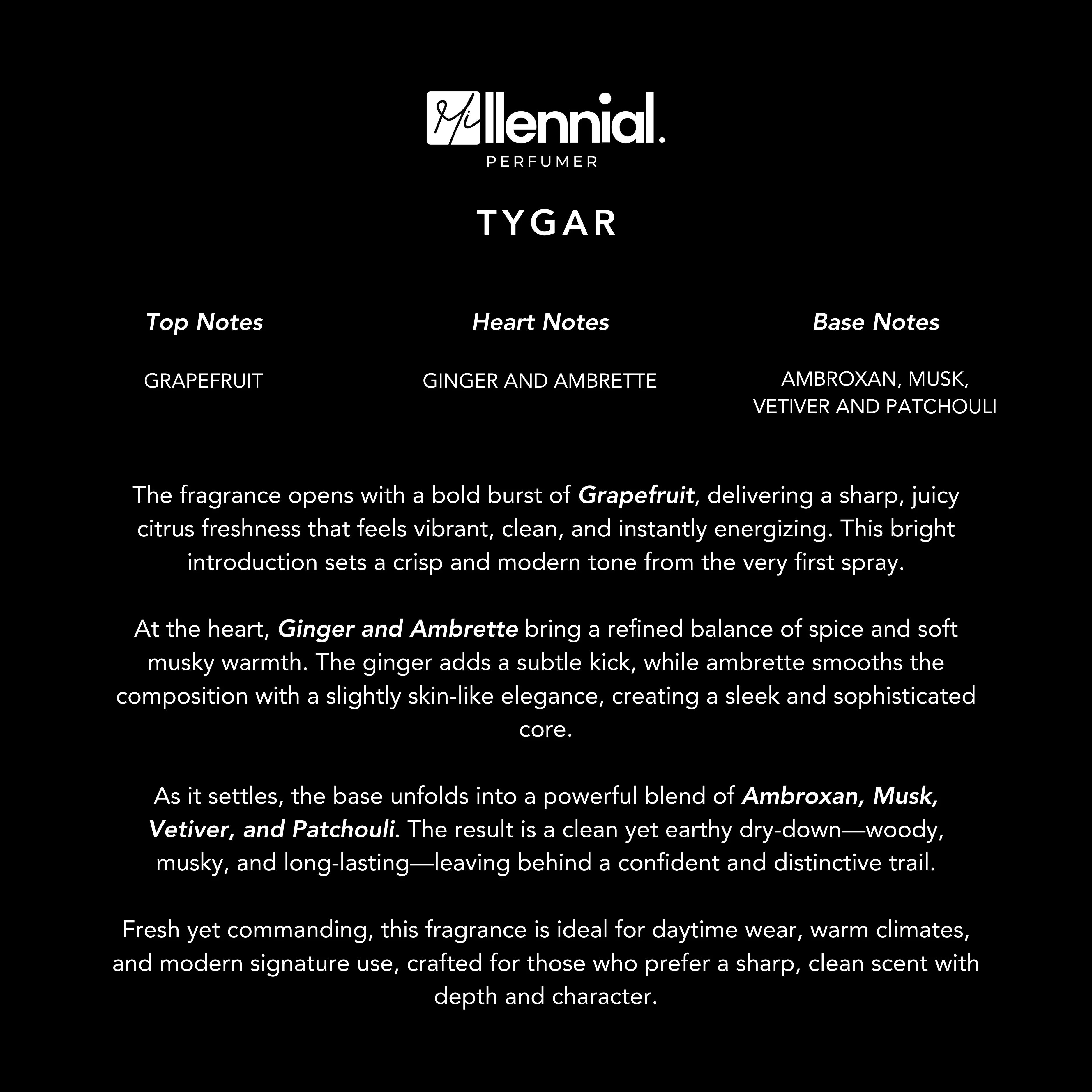 Millennial Perfumer™ – Tygar | Bvllgarie Tygar Type (Profile Match) | Extrait de Parfum | Fresh Citrus with Grapefruit, Ginger & Ambroxan Woods | Elegant Bold Signature - Image 6