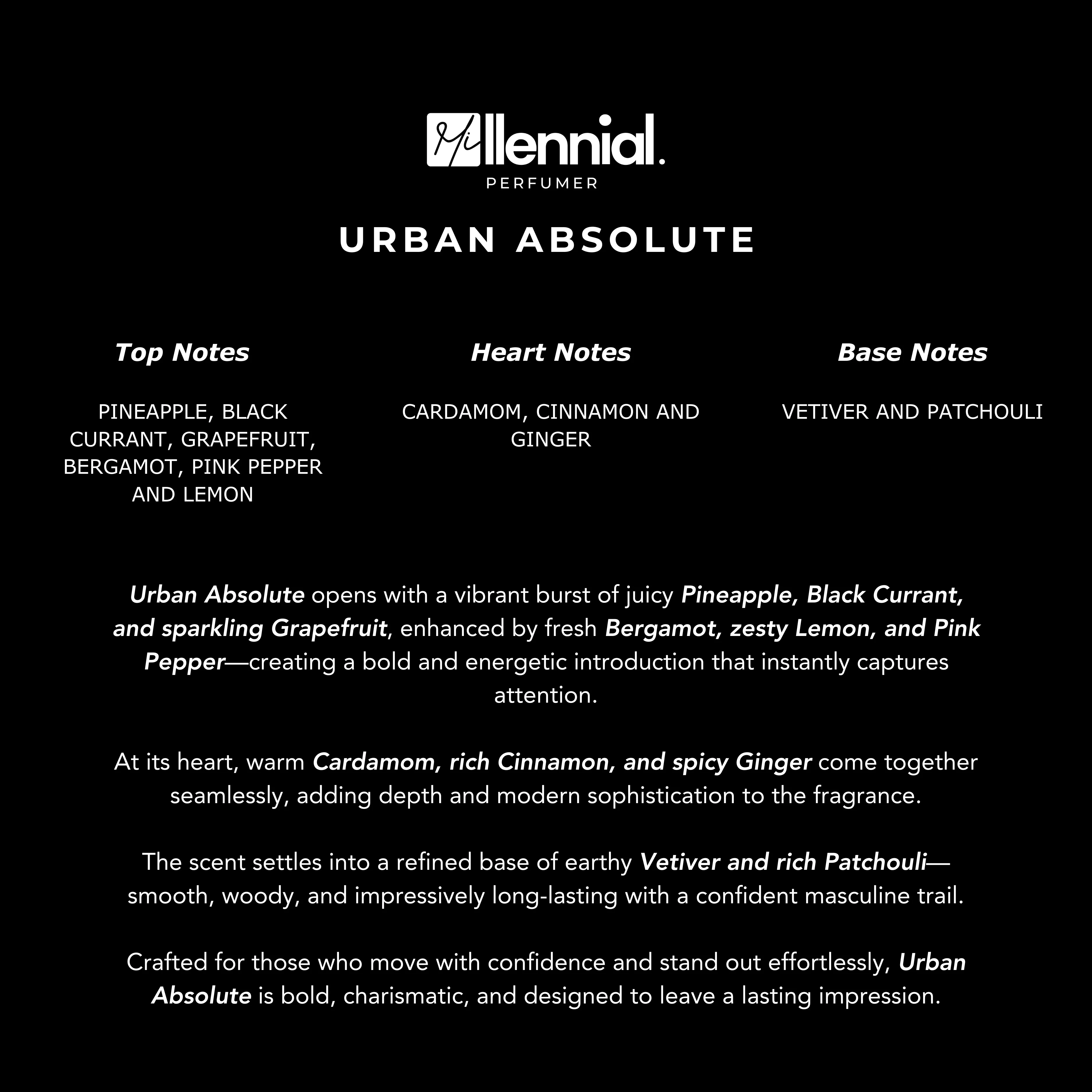 Millennial Perfumer™ – Urban Absolute | Creeed Aventus Absolu Type (Profile Match) | Extrait de Parfum | Bold Fruity Smoky Blend with Pineapple, Black Currant, Bergamot, Spices & Woody Musk | Long-Lasting Powerful Masculine Fragrance, 50ml - Image 6