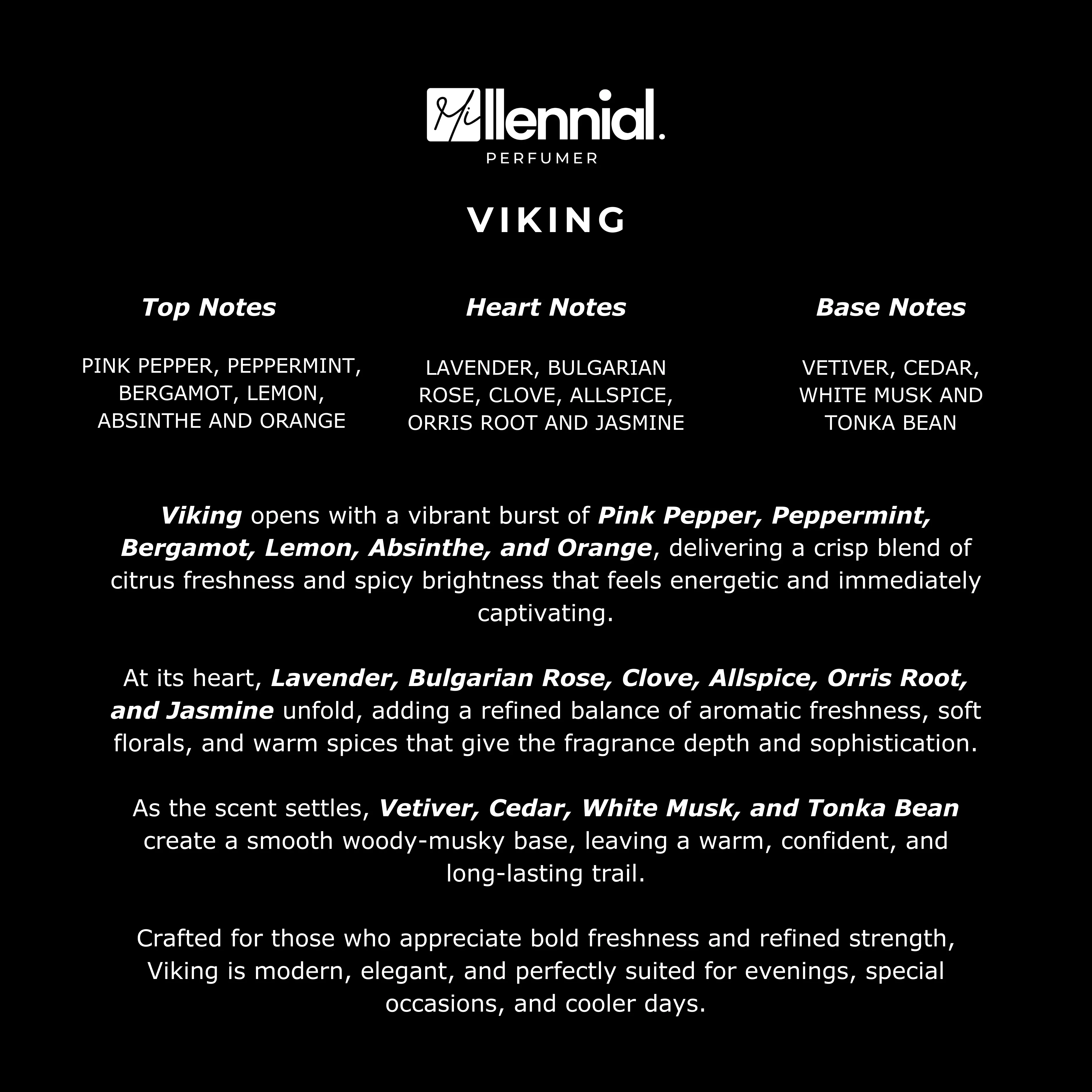 Millennial Perfumer™ – Viking | Creeed Viking Type (Profile Match) | Fresh Citrus, Spicy Aromatics & Woody Musk | Bold Nordic Elegance - Image 6