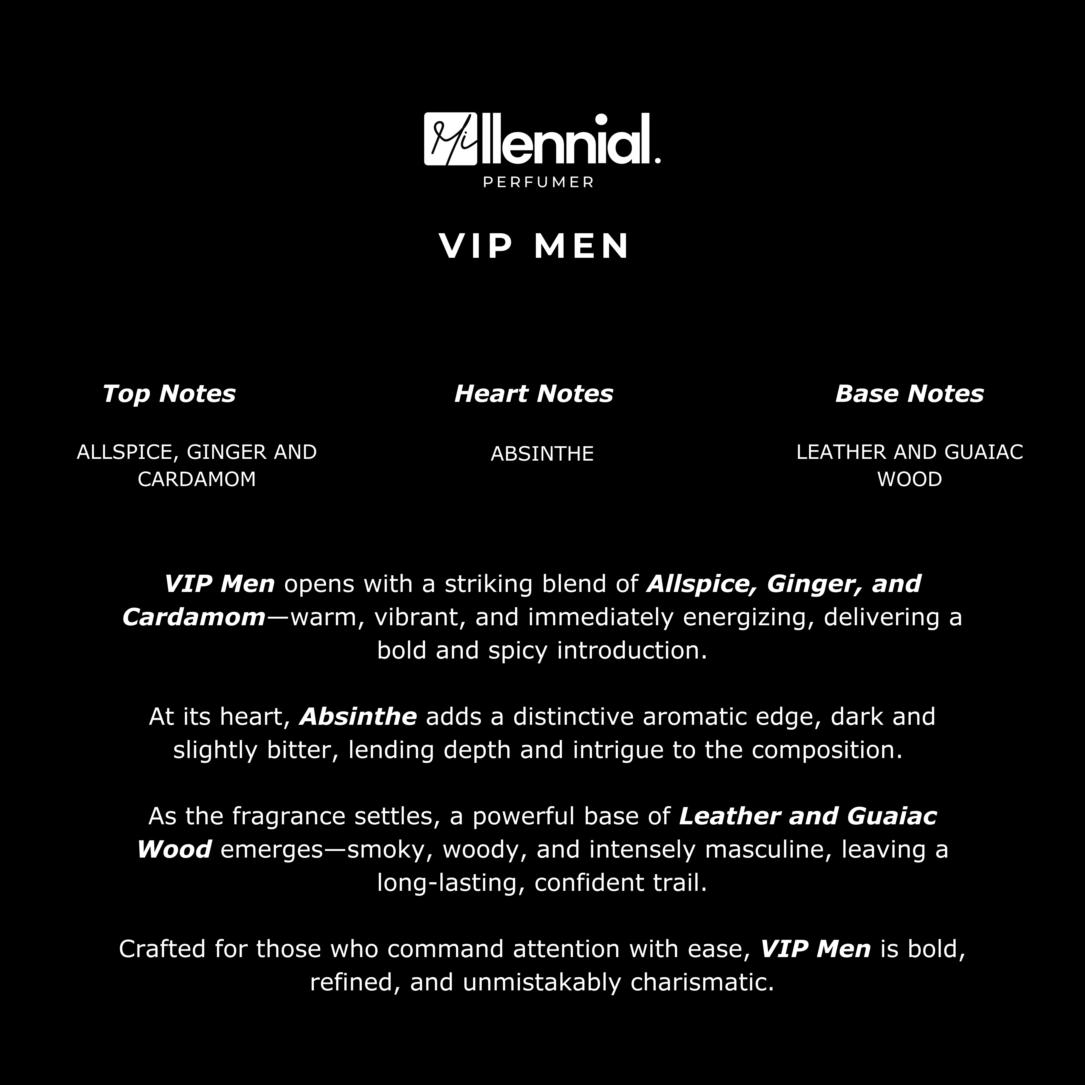 Millennial Perfumer™ – VIP Men | Carrollinaa Herrrera VIP Men Black Red Type (Profile Match) | Spicy Leather | Luxury Fragrance for Men - Image 6