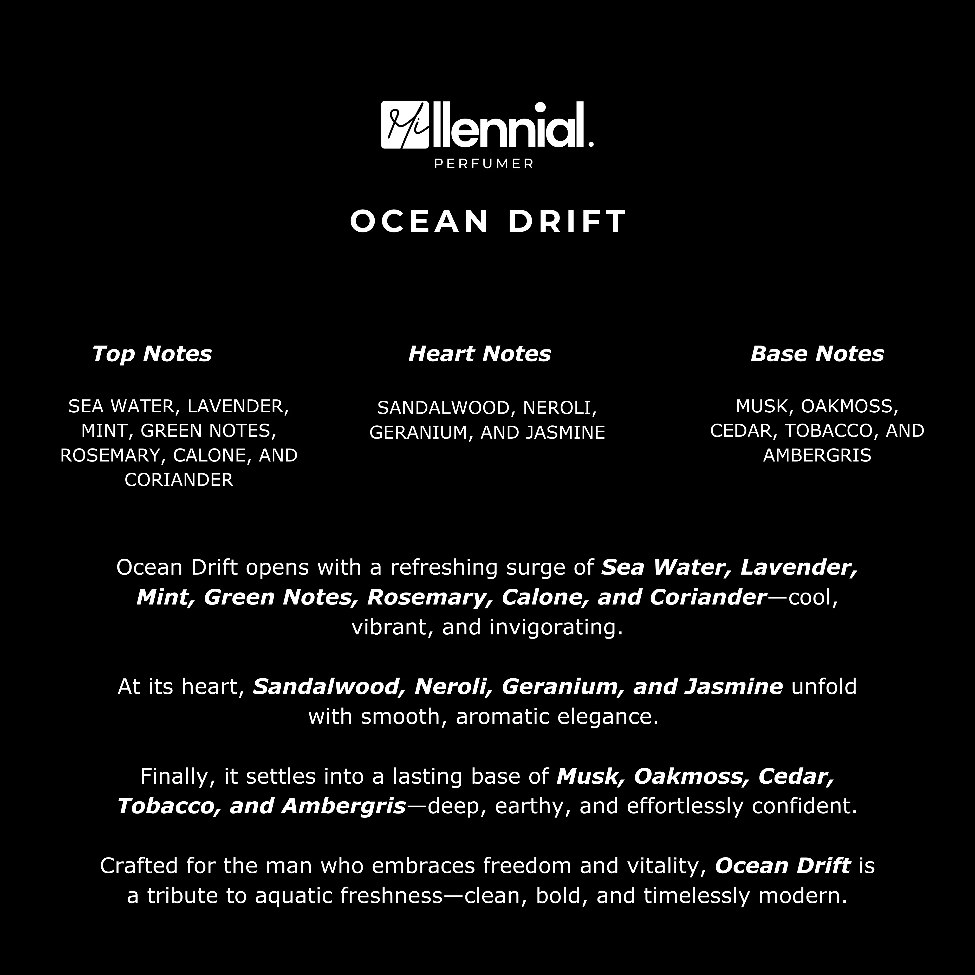 Millennial Perfumer™ – Ocean Drift | DavidOff Cool Water Type (Profile Match) | Fresh Marine Aquatic | Fresh Marine Fragrance for Men - Image 5